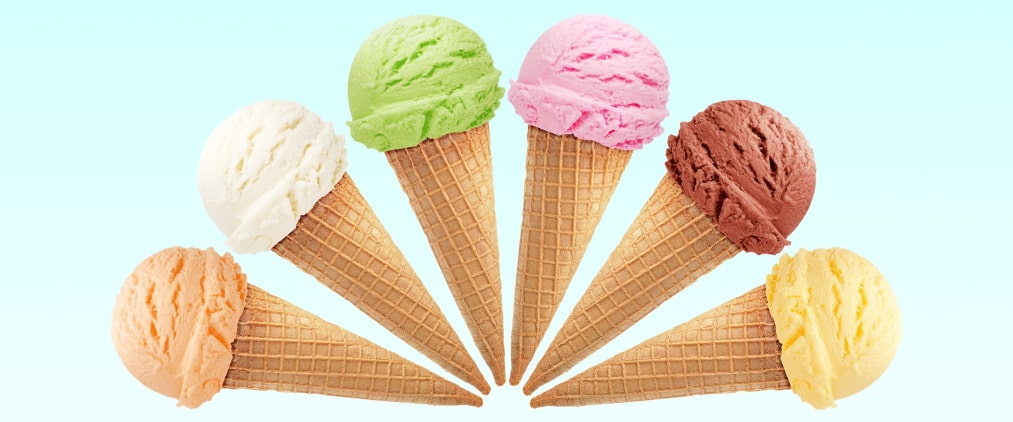 Six icecream cones